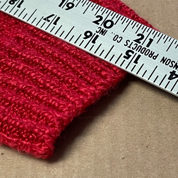 Karen Scott Women's M Red Pearl Mock Neck Long Sleeve Cable Knit Sweater - Picture 12 of 14